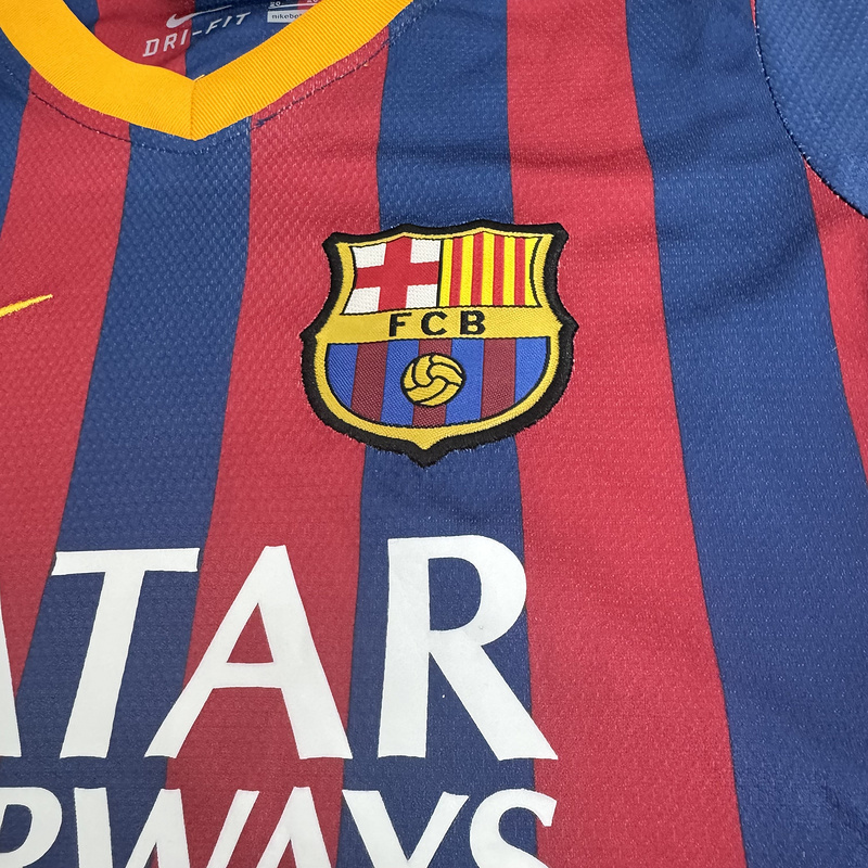 2013-2014  Retro  Barcelona  Home Kids kits jerseys