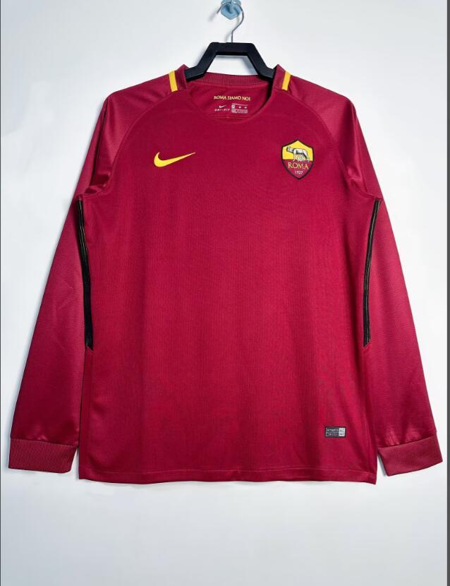 2017-2018  Retro  AS Roma  Home long sleeves   jersey