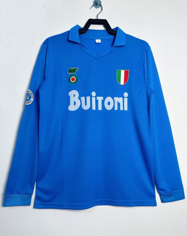 1987-1988 Retro Naples  Home long sleeves  jersey
