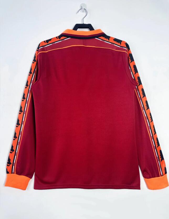1998-1999 Retro  AS Roma  Home long sleeves   jersey