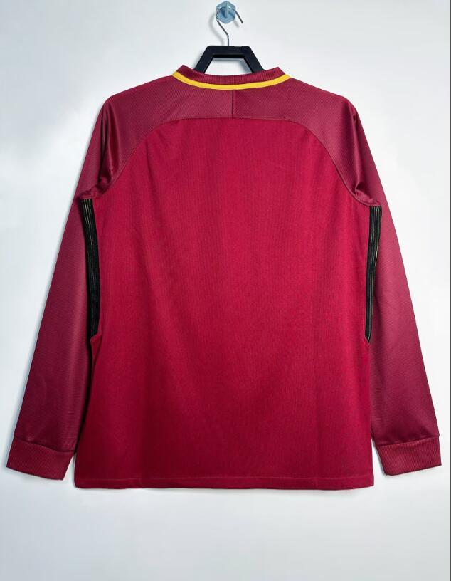 2017-2018  Retro  AS Roma  Home long sleeves   jersey