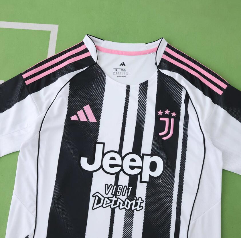 2025/26 Juventus Home Jersey Fan Version with Sponsors