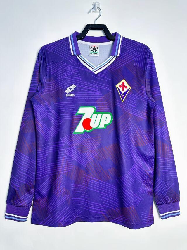 1992-1993   Retro  ACF Fiorentina  Home long sleeves   jersey