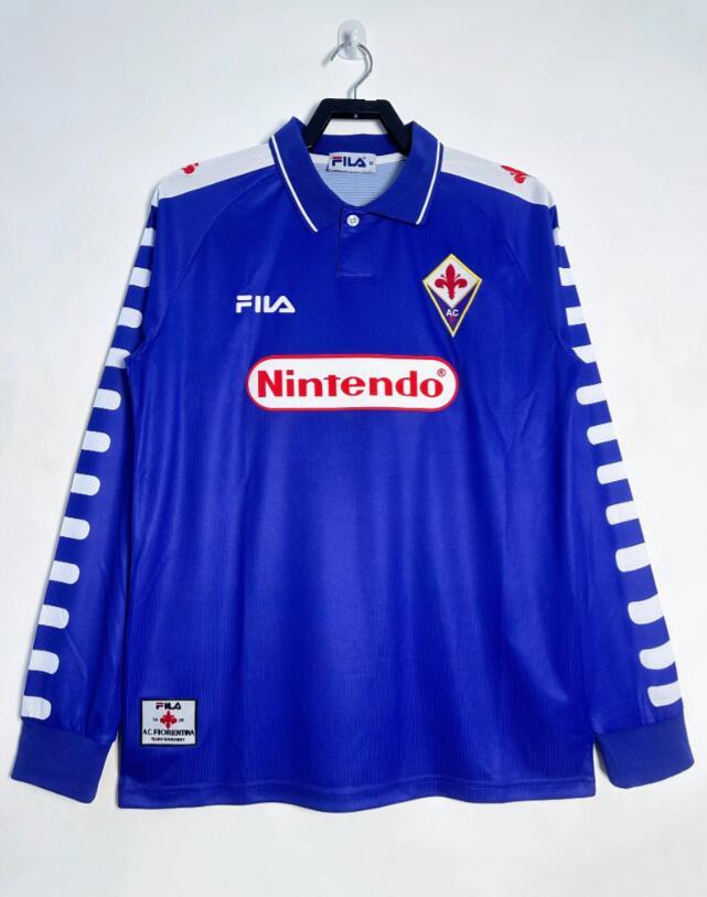 1998-1999   Retro  ACF Fiorentina  Home long sleeves   jersey