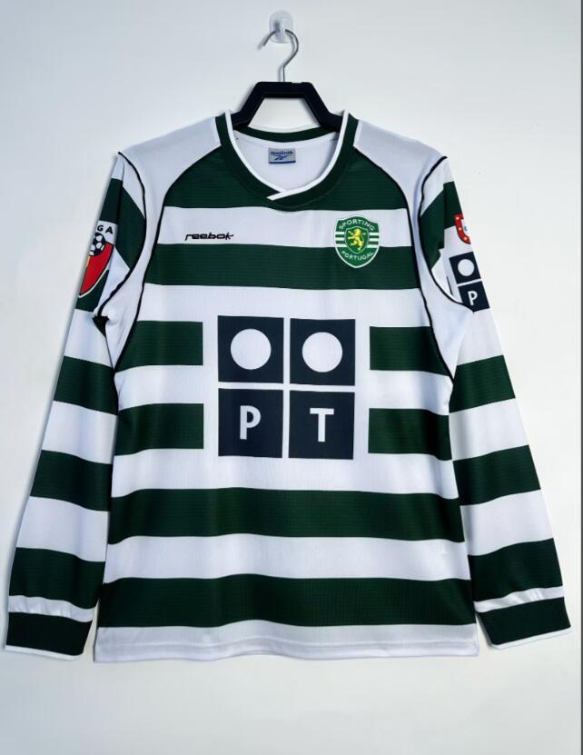 2001-2003  Retro  Sporting Lisbon   Home  long sleeves   jersey