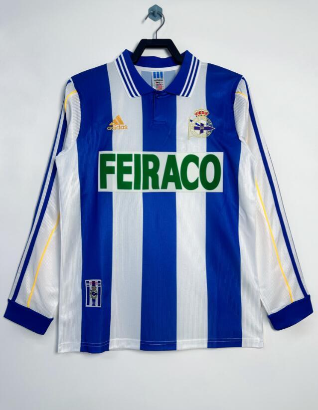 1999-2000   Retro   Deportivo La Coruna  /Depor /Deportivo    Home  long sleeves   jersey