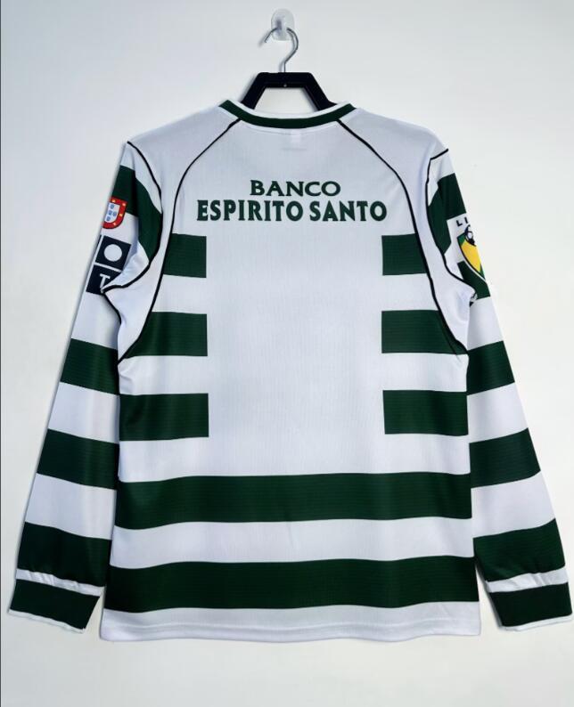 2001-2003  Retro  Sporting Lisbon   Home  long sleeves   jersey