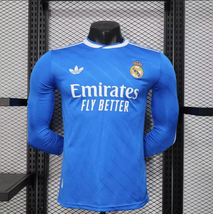 2025/26 Real Madrid third away  3RD Jersey Long Sleeved  Player Version