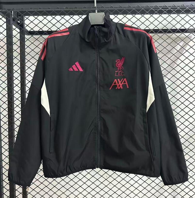 2025 2026  Liverpool black  windbreaker  jacket soccer jersey