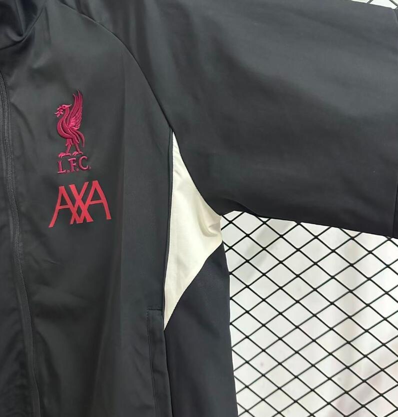 2025 2026  Liverpool black  windbreaker  jacket soccer jersey
