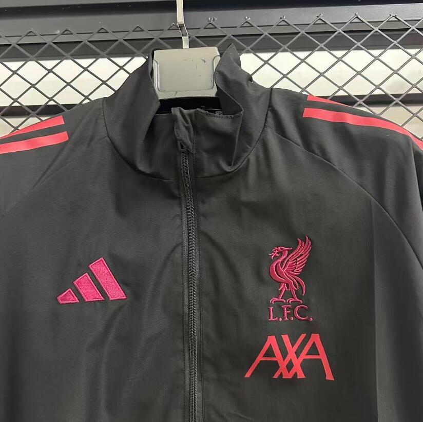 2025 2026  Liverpool black  windbreaker  jacket soccer jersey