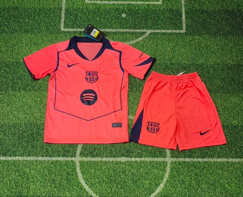 2025/26 Barcelona  3rd Kids kits soccer jersey