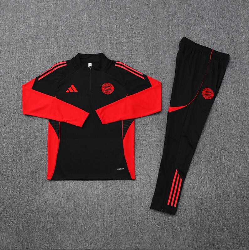 2025 2026 Bayern Munich adult  kids  tracksuit Pink  color soccer jersey half zipper