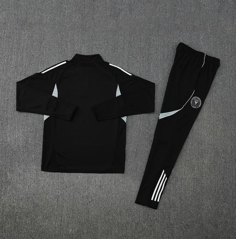 2025 2026 Inter Miami adult  kids  tracksuit  black  color soccer jersey half zipper