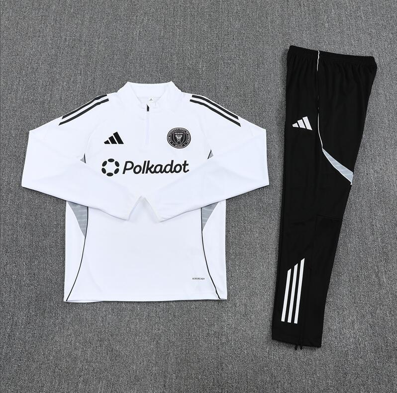 2025 2026 Inter Miami adult  kids  tracksuit  White  color soccer jersey half zipper