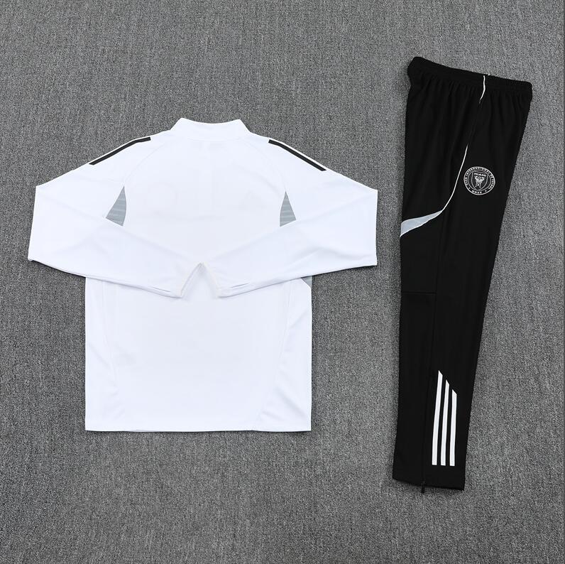 2025 2026 Inter Miami adult  kids  tracksuit  White  color soccer jersey half zipper