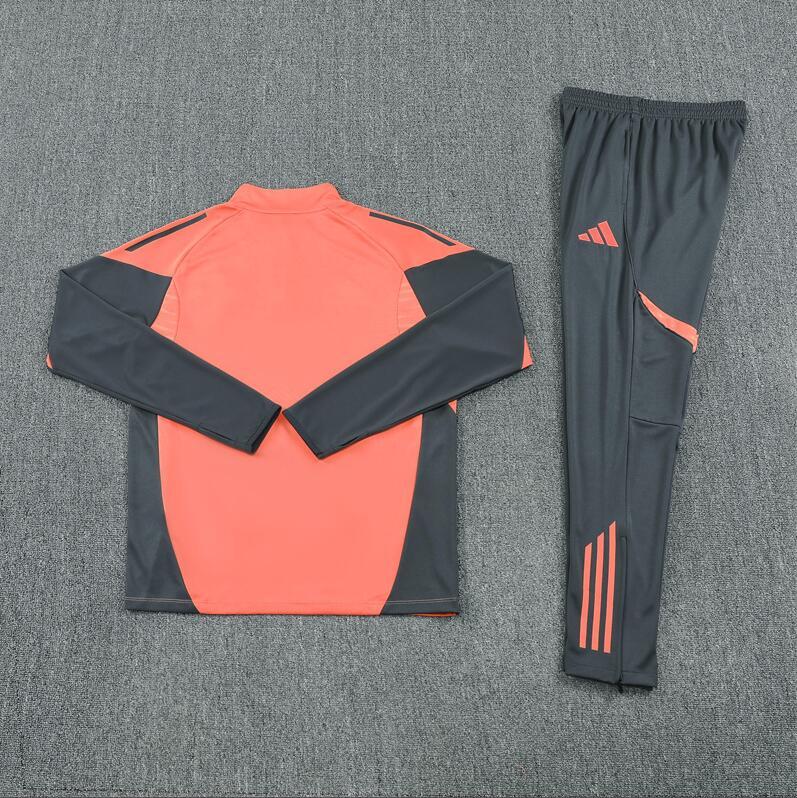 2025 2026 Bayern Munich adult  kids  tracksuit  Orange  color soccer jersey half zipper