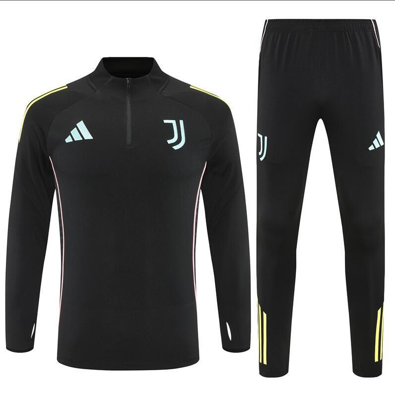 2025 2026  Juventus  Black color  adult  kids  tracksuit  kit  soccer jersey