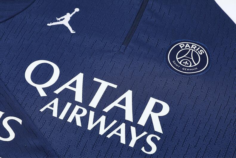 2025 2026 PSG  Paris Jordan   adult  kids  tracksuit Royal Blue  color soccer jersey half zipper player version