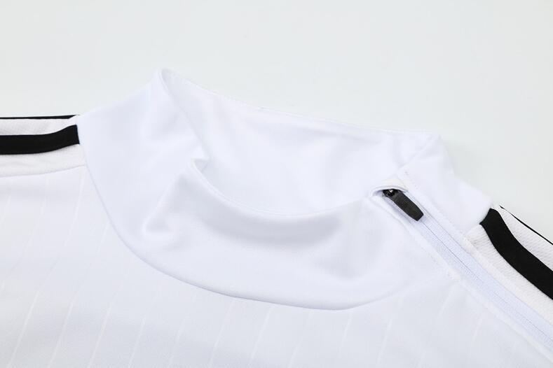 2015-2016  retro  Real Madrid  White color adult  tracksuit  Training top soccer jersey  Half-turtleneck side  half zipper