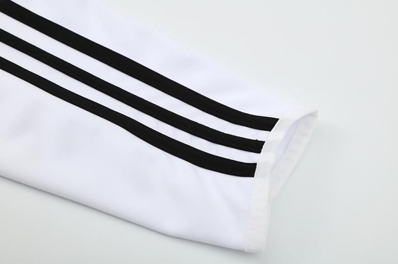 2015-2016  retro  Real Madrid  White color adult  tracksuit  Training top soccer jersey  Half-turtleneck side  half zipper