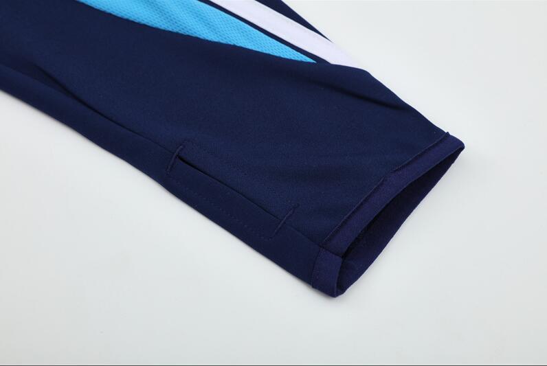 2003-2004 retro  Real Madrid  Royal  blue   color  adult tracksuit  Training top soccer jersey half zipper