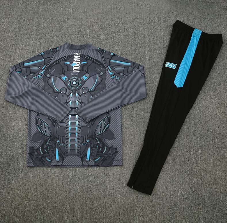 2025 2026  Napoli  Black grey  color  adult  kids  tracksuit  kit  soccer jersey