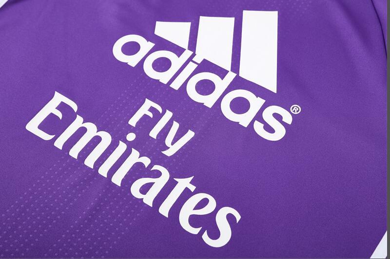 2016-2017  retro  Real Madrid  purple color adult  men tracksuit  Training top best soccer jersey  Half-turtleneck