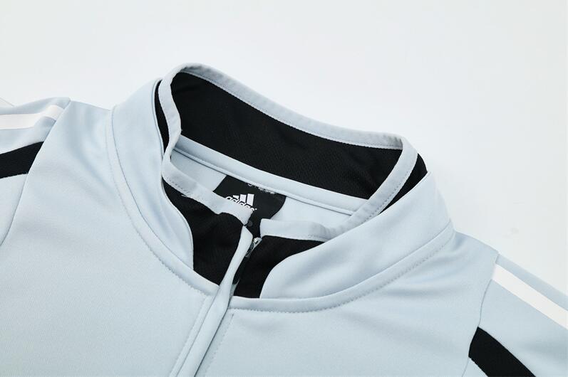 2004-2005 retro  Real Madrid Light grey  color  adult tracksuit  Training top soccer jersey half zipper