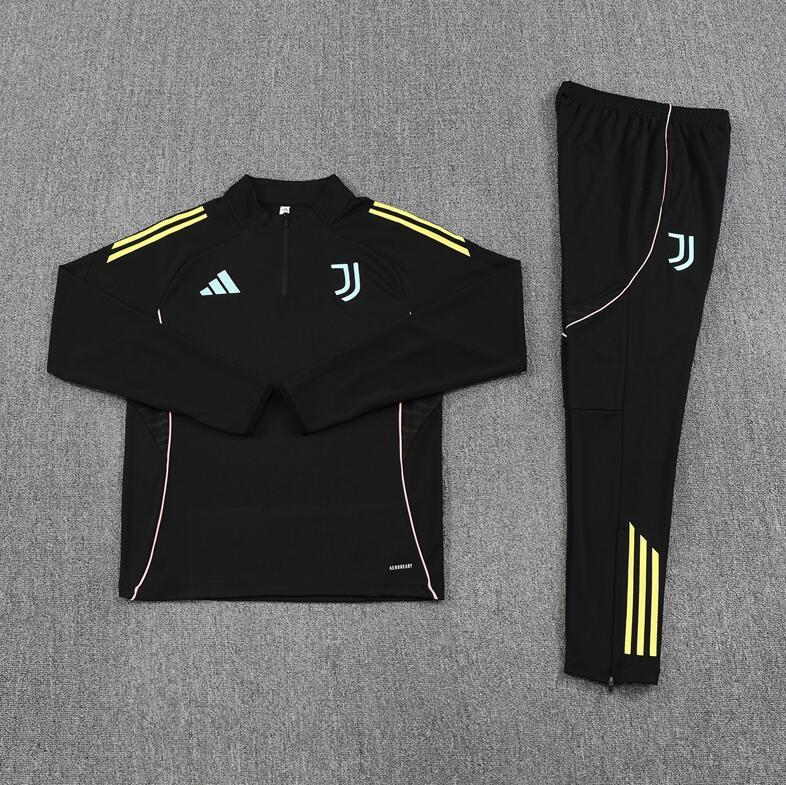 2025 2026  Juventus  Black color  adult  kids  tracksuit  kit  soccer jersey