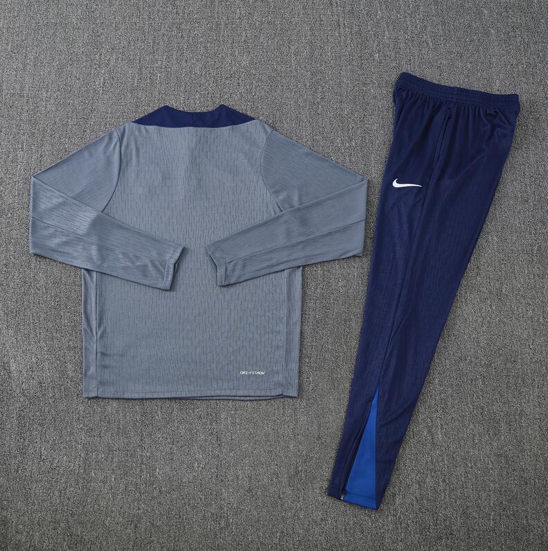 2025 2026 PSG  Paris Jordan   adult  kids  tracksuit Grey  color soccer jersey half zipper player version