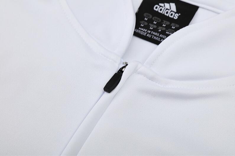 2003-2004 retro  Real Madrid white color  adult tracksuit  Training top soccer jersey half zipper