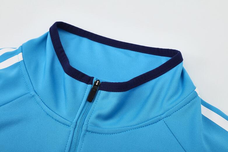 2005-2006  retro  Real Madrid Light  blue  color  adult tracksuit  Training top soccer jersey half zipper
