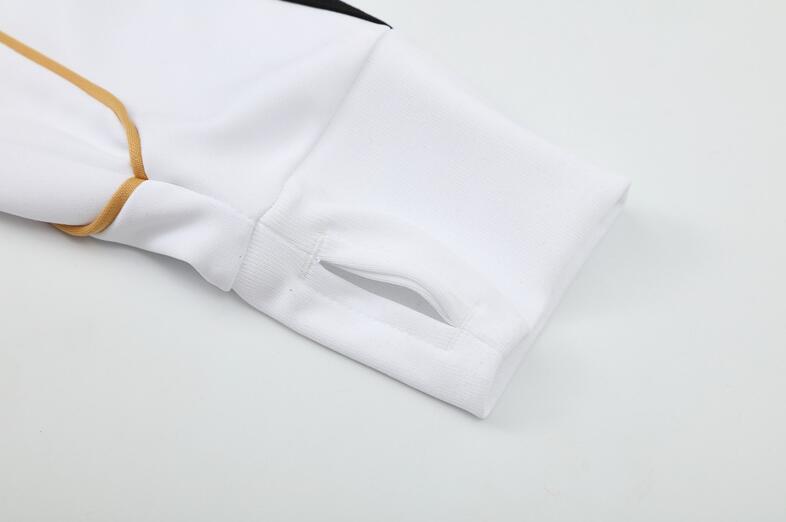 2011-2012  retro  Real Madrid White  color  adult tracksuit  Training top soccer jersey  Half-turtleneck