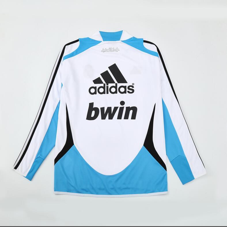 2012-2013  retro  Real Madrid White  color  adult tracksuit  Training top soccer jersey  Half-turtleneck