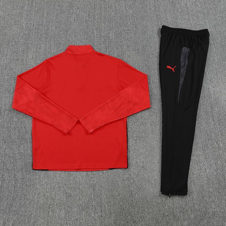 2025 2026  AC Milan Red color  adult  kids  tracksuit  kit  soccer jersey half zipper