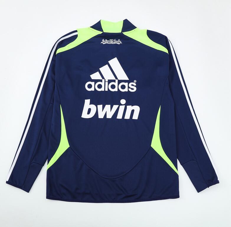 2012-2013  retro  Real Madrid  royal  blue color  adult tracksuit  Training top soccer jersey  Half-turtleneck