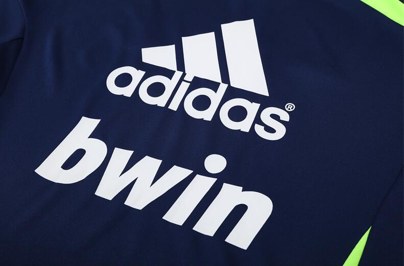 2012-2013  retro  Real Madrid  royal  blue color  adult tracksuit  Training top soccer jersey  Half-turtleneck
