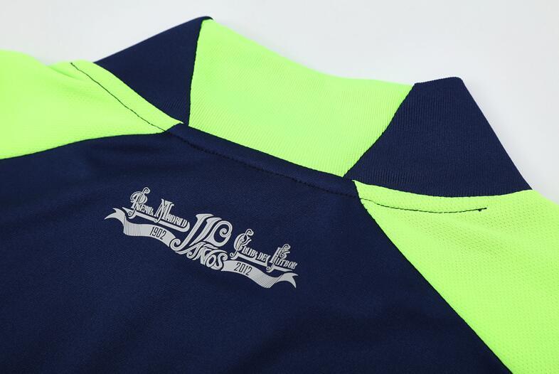 2012-2013  retro  Real Madrid  royal  blue color  adult tracksuit  Training top soccer jersey  Half-turtleneck