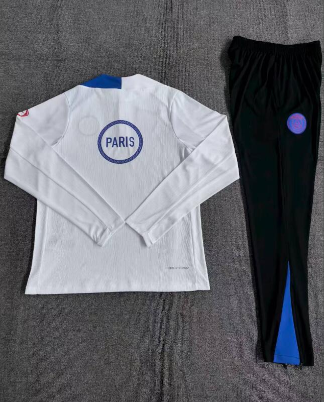 2025 2026 PSG  Paris Jordan   adult  kids  tracksuit  White  color soccer jersey half zipper  best  quality football uniforms