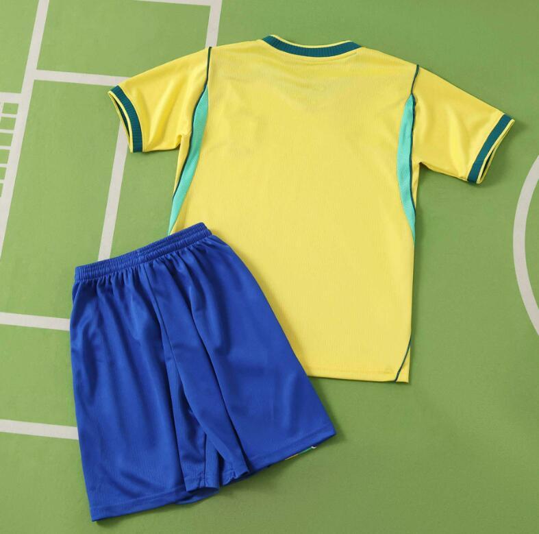 2026 World cup Brazil Home top thai best quality soccer Jersey kids kits sets