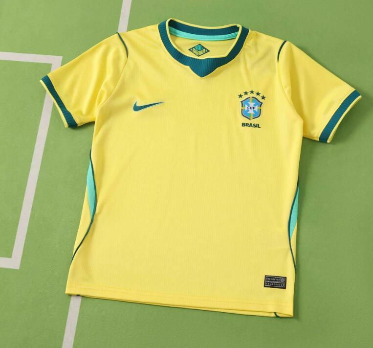 2026 World cup Brazil Home top thai best quality soccer Jersey kids kits sets