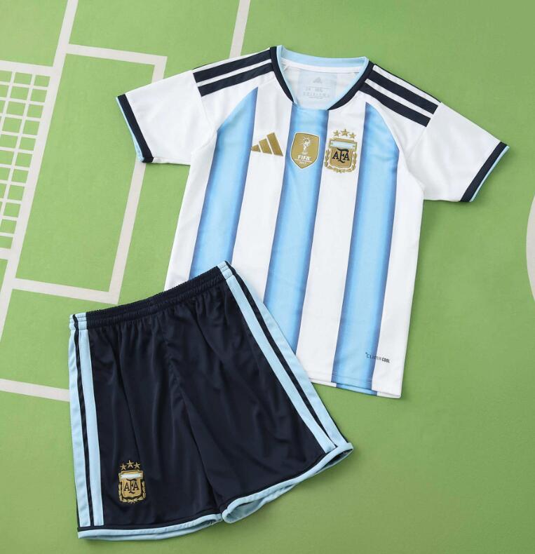 2026 World cup Argentina Home top thai best quality soccer Jersey kids kits sets