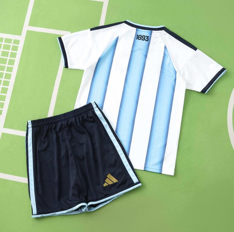 2026 World cup Argentina Home top thai best quality soccer Jersey kids kits sets