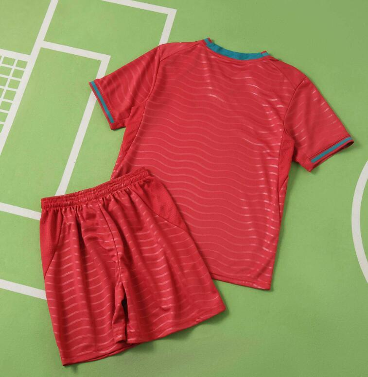 2026 World cup Portugal Home top thai best quality soccer Jersey kids kits sets