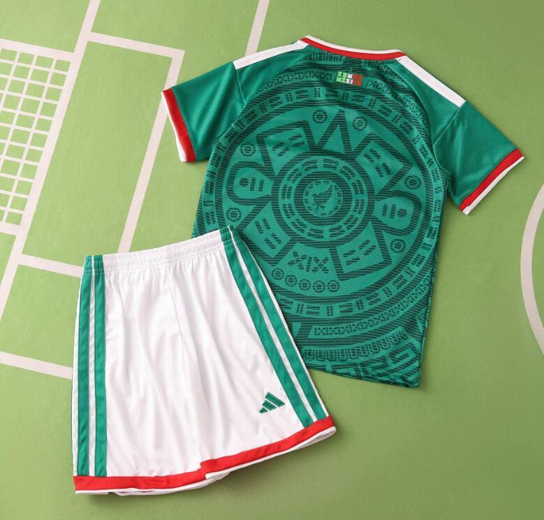 2026 World cup Mexico Home top thai best quality soccer Jersey kids kits sets