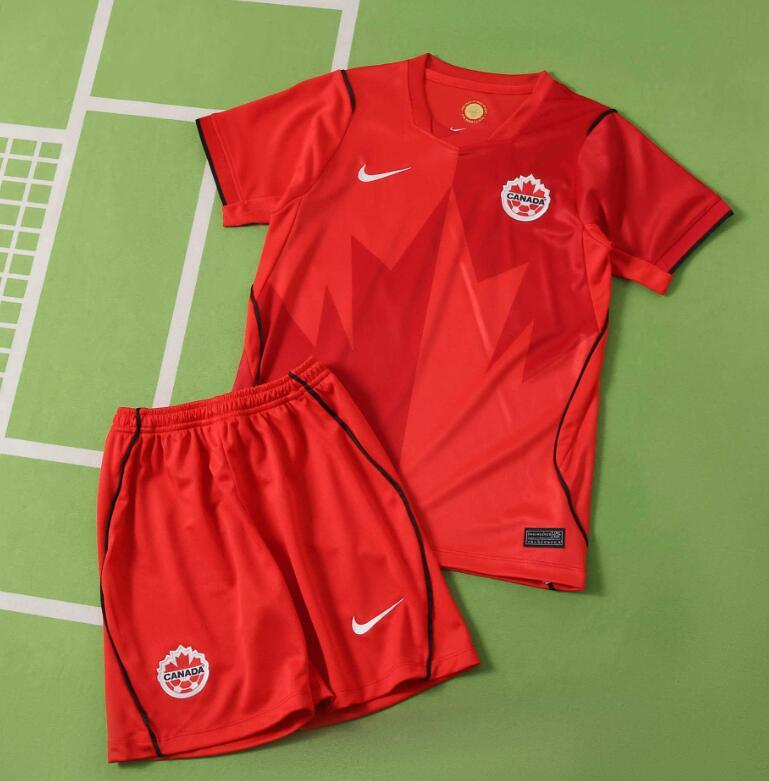 2026 World cup Canada Home top thai best quality soccer Jersey kids kits sets