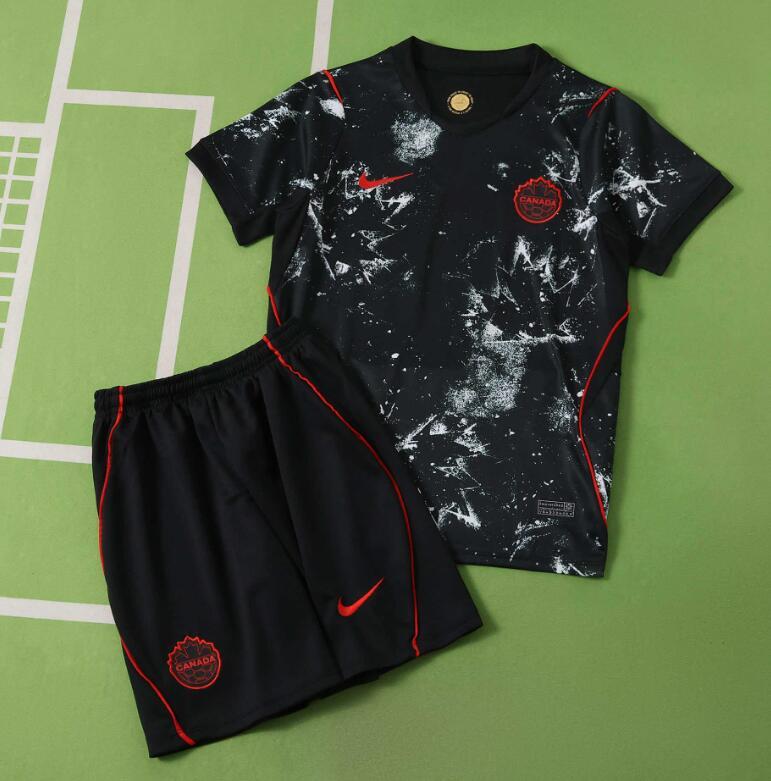 2026 World cup Canada Away top thai best quality soccer Jersey kids kits sets
