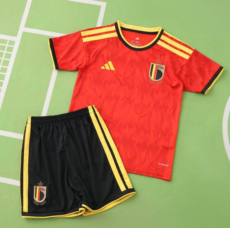 2026 World cup Belgium Home top thai best quality soccer Jersey kids kits sets