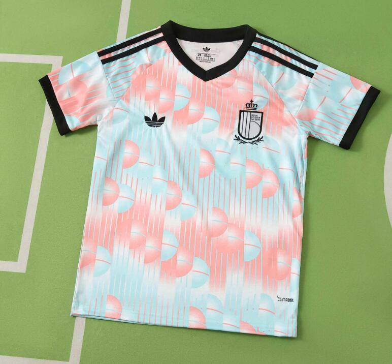2026 World cup Belgium Away top thai best quality soccer Jersey kids kits sets